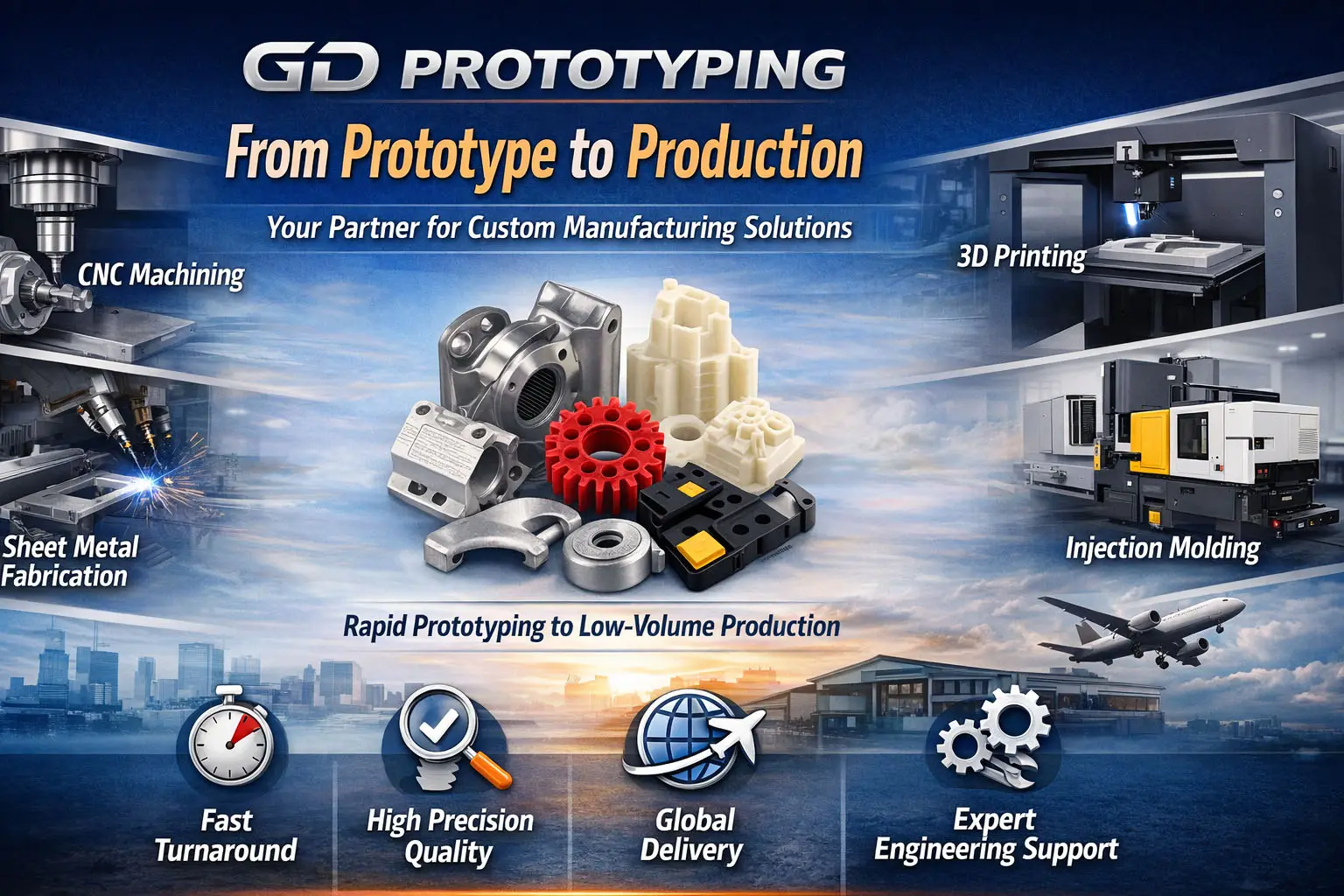 Wie GD Prototyping erstklassige maßgeschneiderte Teile vom Prototyp bis zur Produktion liefert